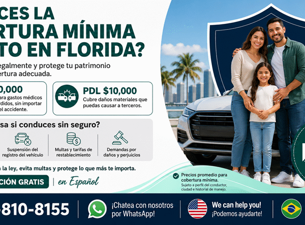Cobertura mínima de seguro de auto en Florida